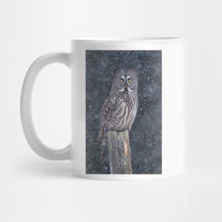 Great Grey Owl in Snow Mug